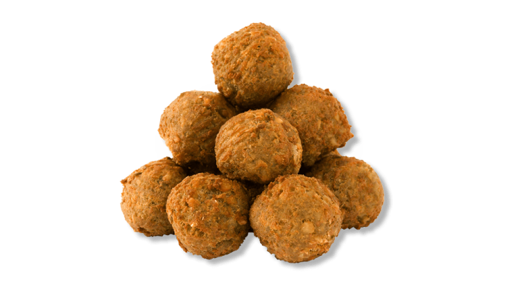 Eine Pyramide aus unwiderstehlichen Falafel.